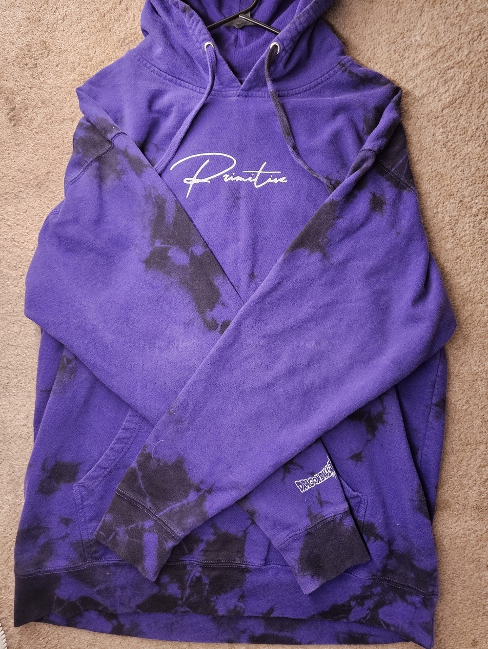 Primitive Purple & Black Tie-Dye Hoodie - Picture 4 of 6